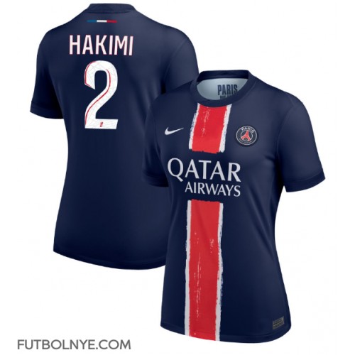 Camiseta Paris Saint-Germain Achraf Hakimi #2 Primera Equipación para mujer 2024-25 manga corta